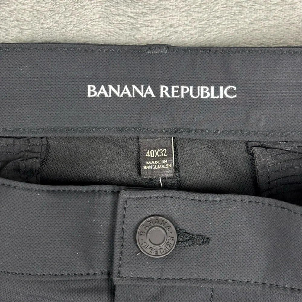 Banana Republic Pants Mens 40X32 Black Flat‎ Front Slim Fit NWT